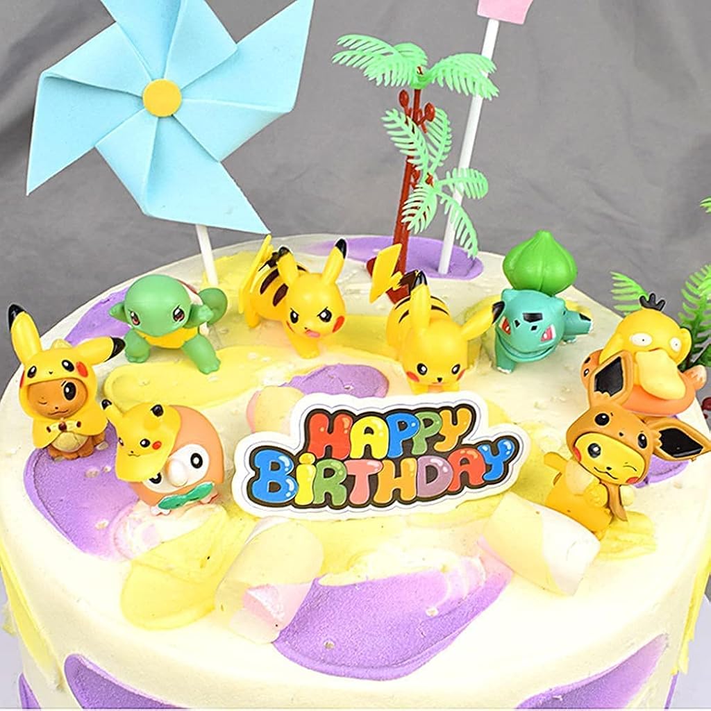 HASTHIP® 8 Pcs Mini Pikachu Figurines Miniature Animal Statue Fairy Garden Accessories Bonsai Craft for Garden Decoration Car Interior Decoration (Yellow) HASTHIP® 8 Pcs Mini Pikachu Figurines Miniature Animal Statue Fairy Garden Accessories Bonsai Craft for Garden Decoration Car Interior Decoration (Yellow)